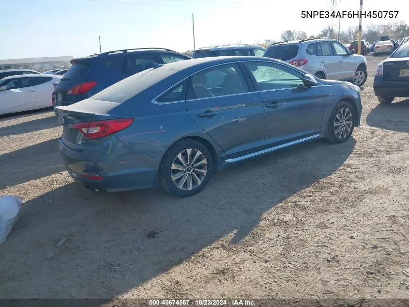 5NPE34AF6HH450757 2017 Hyundai Sonata Sport