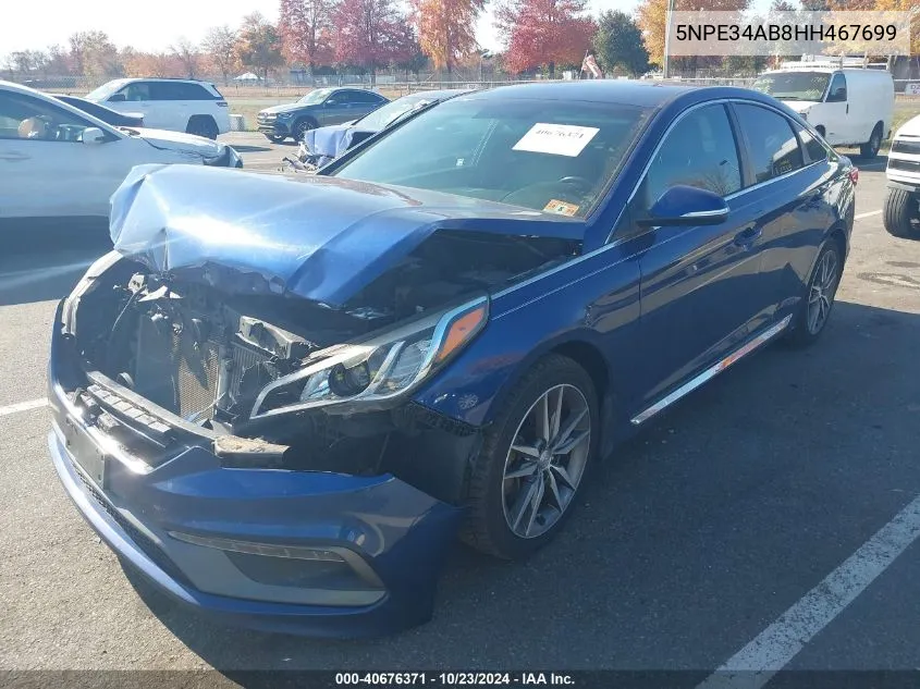 2017 Hyundai Sonata Sport 2.0T VIN: 5NPE34AB8HH467699 Lot: 40676371