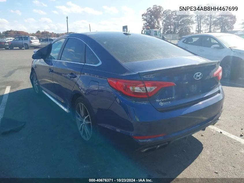 5NPE34AB8HH467699 2017 Hyundai Sonata Sport 2.0T