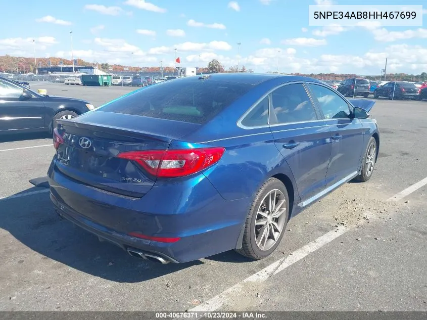 2017 Hyundai Sonata Sport 2.0T VIN: 5NPE34AB8HH467699 Lot: 40676371