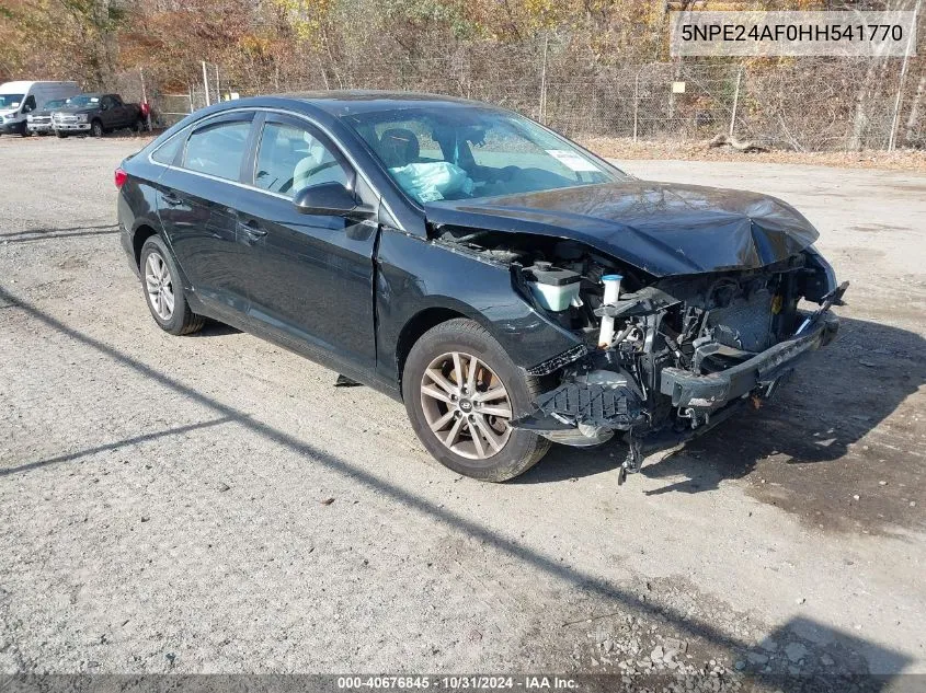 2017 Hyundai Sonata VIN: 5NPE24AF0HH541770 Lot: 40676845