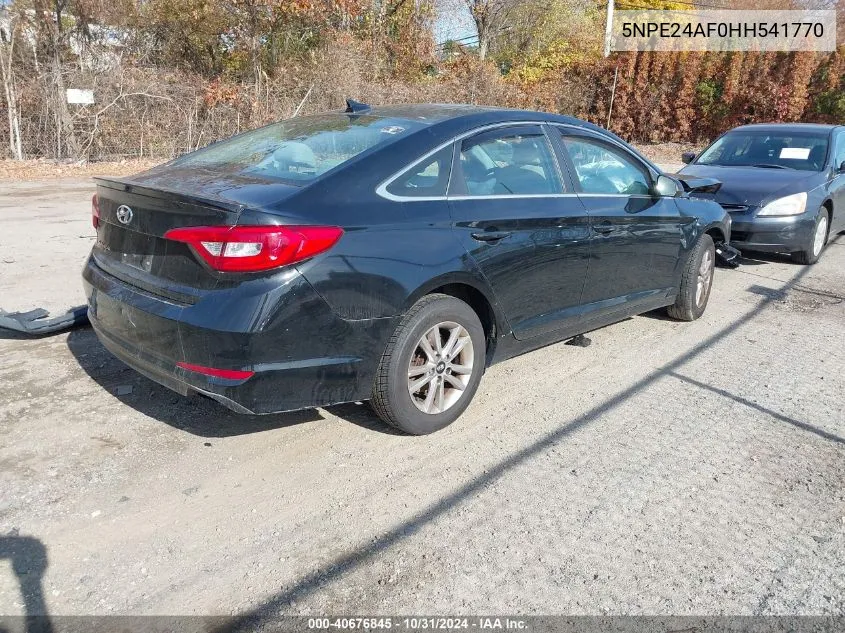 2017 Hyundai Sonata VIN: 5NPE24AF0HH541770 Lot: 40676845