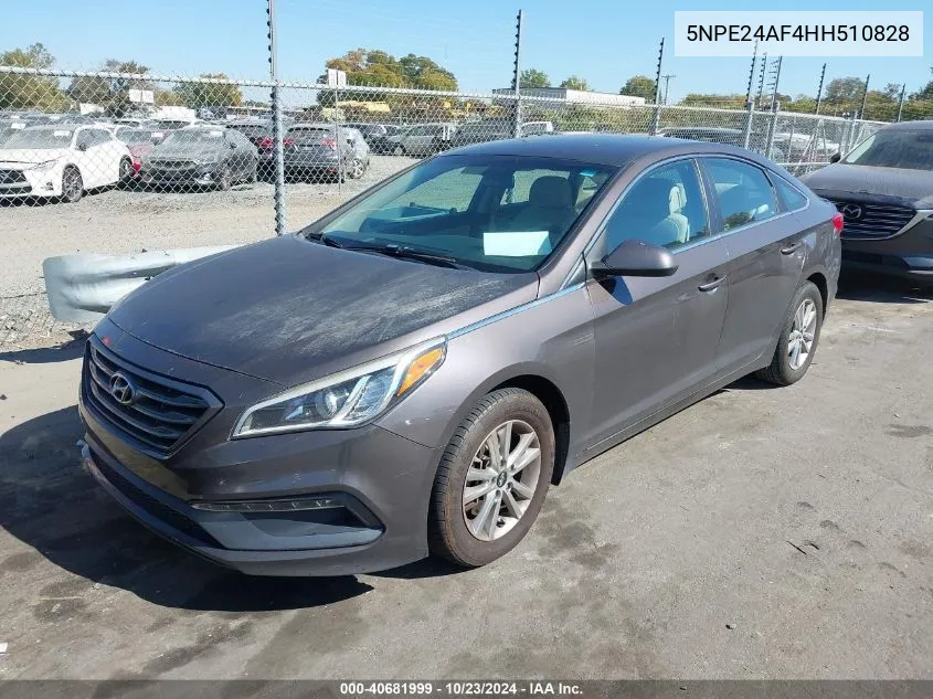 5NPE24AF4HH510828 2017 Hyundai Sonata