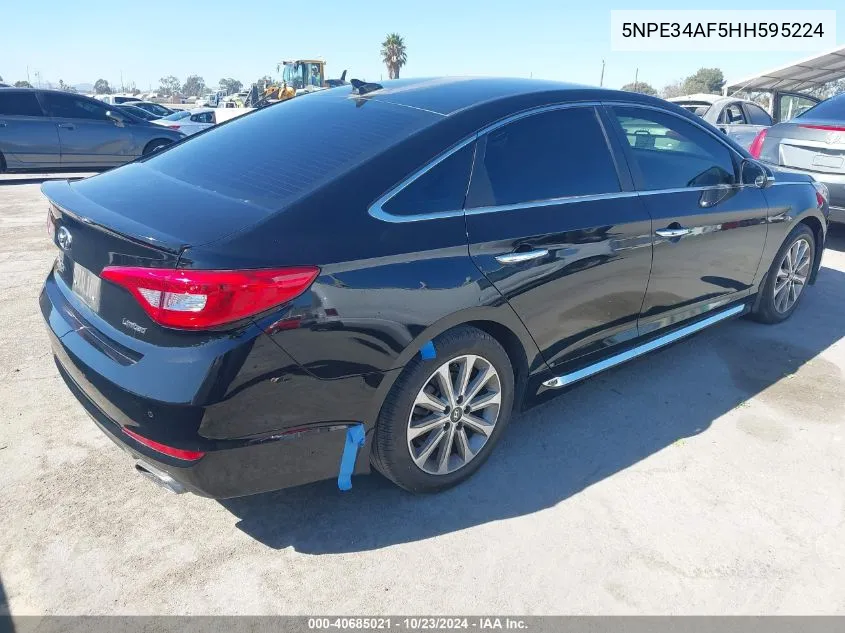 2017 Hyundai Sonata Limited VIN: 5NPE34AF5HH595224 Lot: 40685021