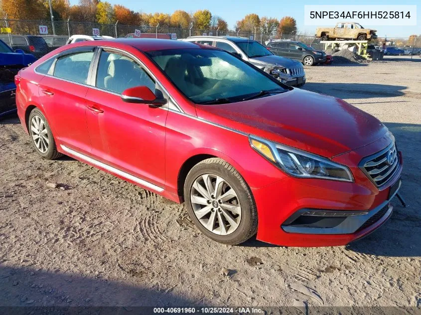 2017 Hyundai Sonata Sport VIN: 5NPE34AF6HH525814 Lot: 40691960