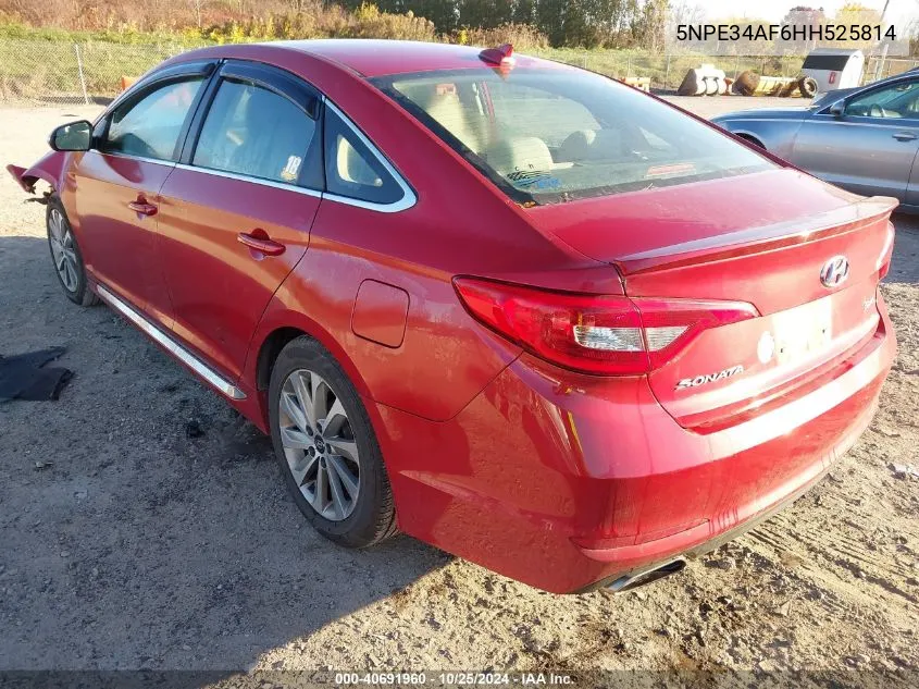 2017 Hyundai Sonata Sport VIN: 5NPE34AF6HH525814 Lot: 40691960