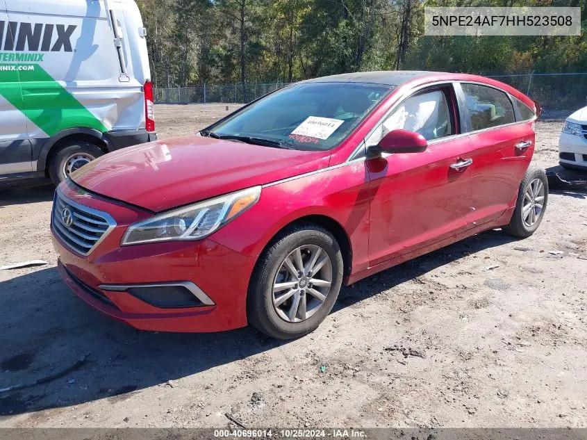 2017 Hyundai Sonata Se VIN: 5NPE24AF7HH523508 Lot: 40696014