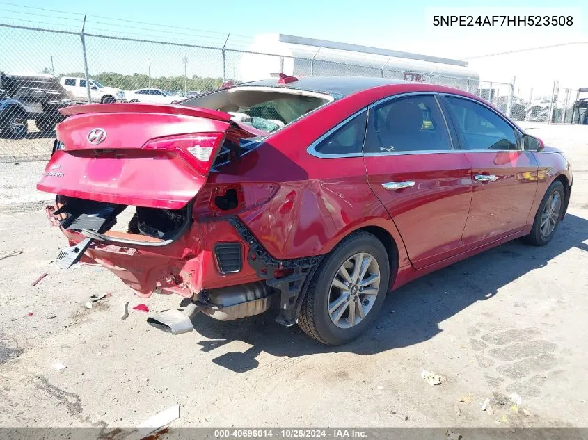 2017 Hyundai Sonata Se VIN: 5NPE24AF7HH523508 Lot: 40696014