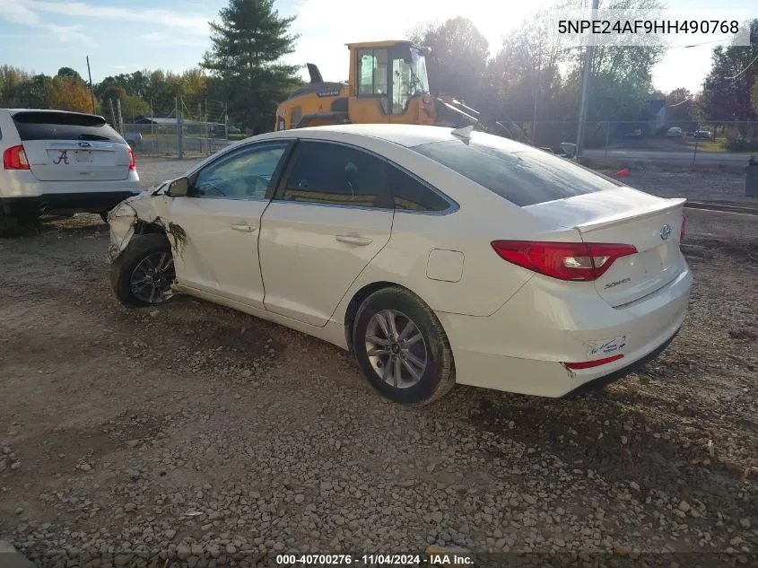 2017 Hyundai Sonata Se VIN: 5NPE24AF9HH490768 Lot: 40700276