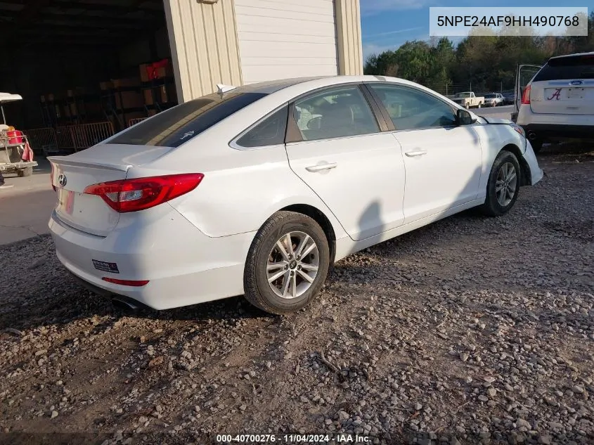 2017 Hyundai Sonata Se VIN: 5NPE24AF9HH490768 Lot: 40700276