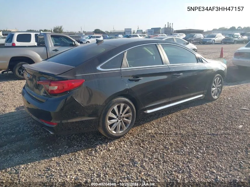 2017 Hyundai Sonata Limited/Sport VIN: 5NPE34AF3HH47157 Lot: 40704948