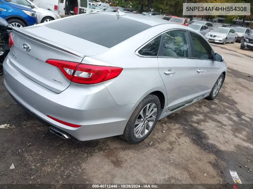 2017 Hyundai Sonata Sport VIN: 5NPE34AF4HH554308 Lot: 40712446