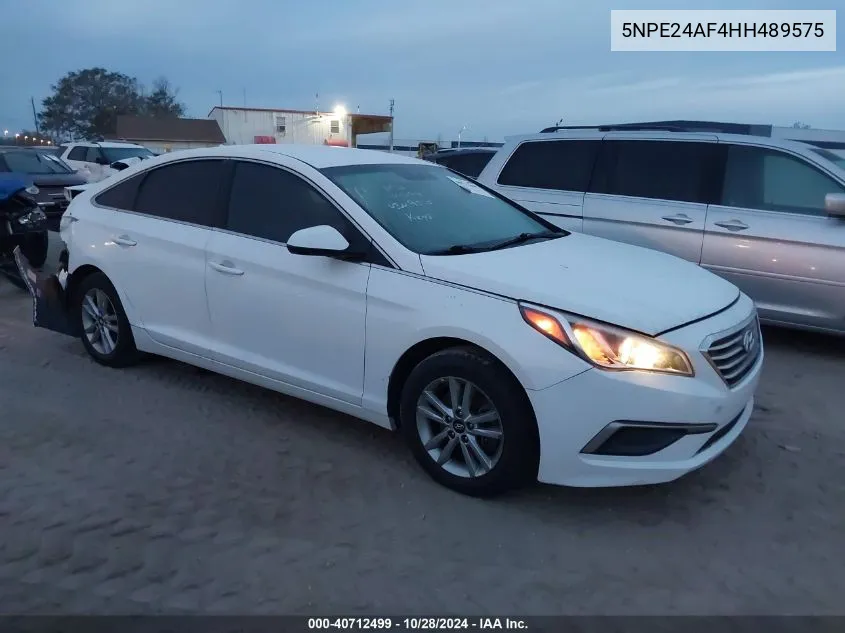 2017 Hyundai Sonata VIN: 5NPE24AF4HH489575 Lot: 40712499