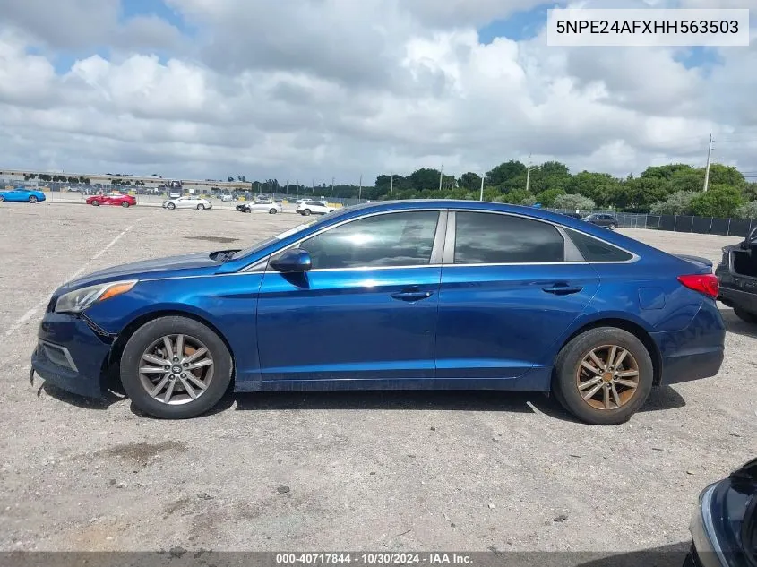 2017 Hyundai Sonata VIN: 5NPE24AFXHH563503 Lot: 40717844