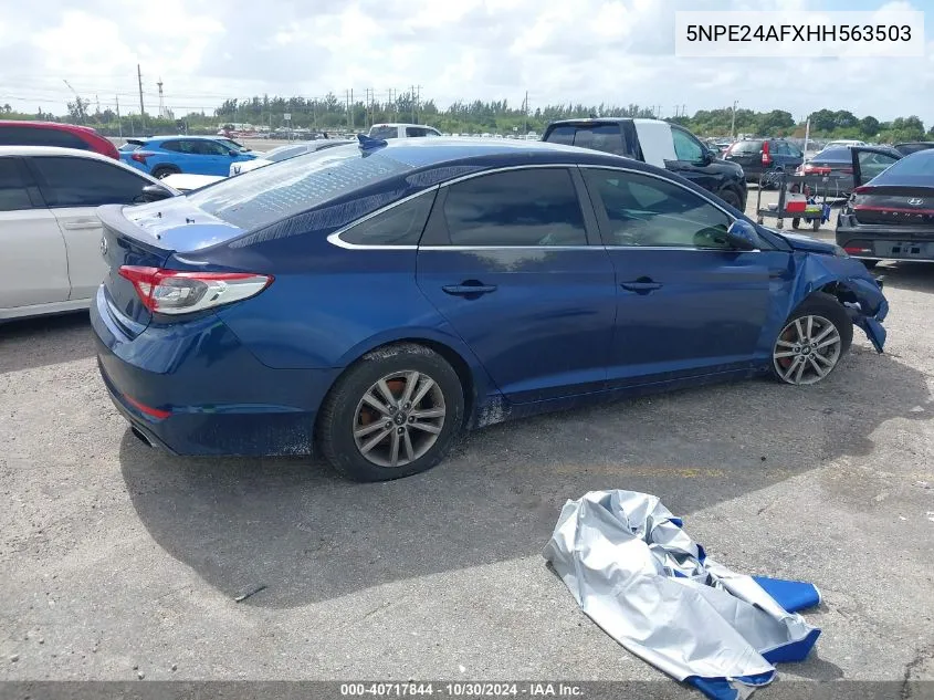 5NPE24AFXHH563503 2017 Hyundai Sonata