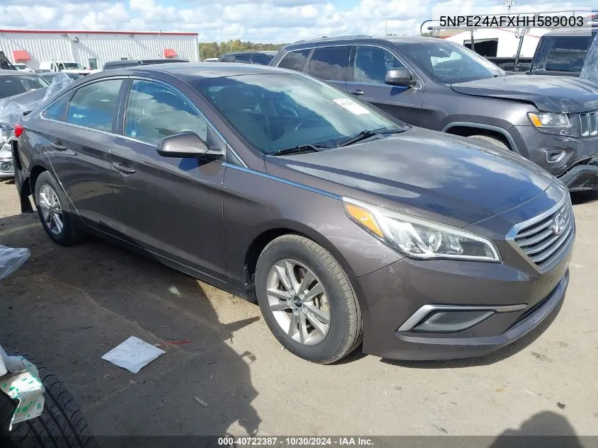 5NPE24AFXHH589003 2017 Hyundai Sonata