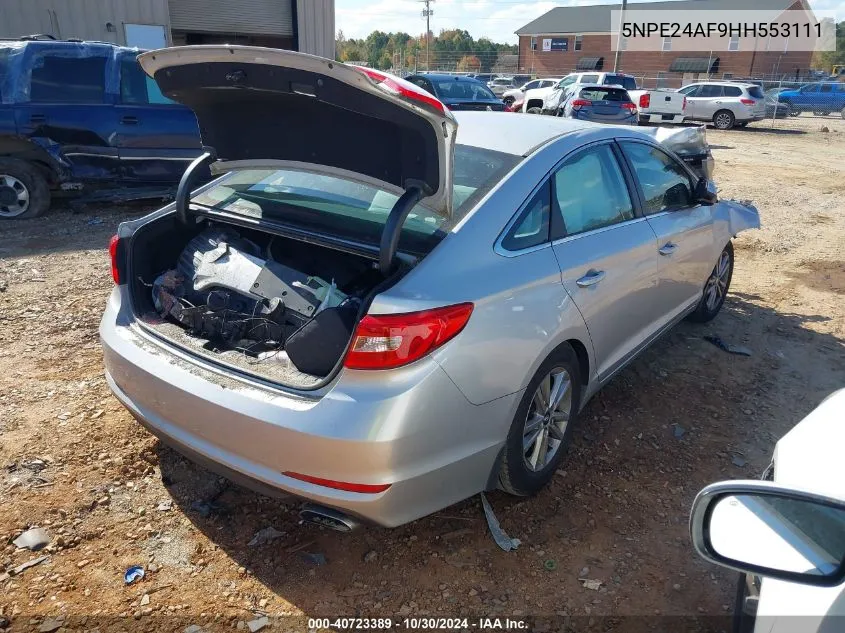 2017 Hyundai Sonata Se VIN: 5NPE24AF9HH553111 Lot: 40723389