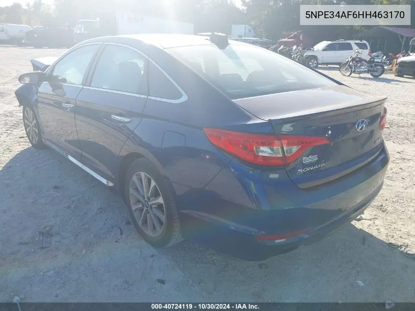 5NPE34AF6HH463170 2017 Hyundai Sonata Limited