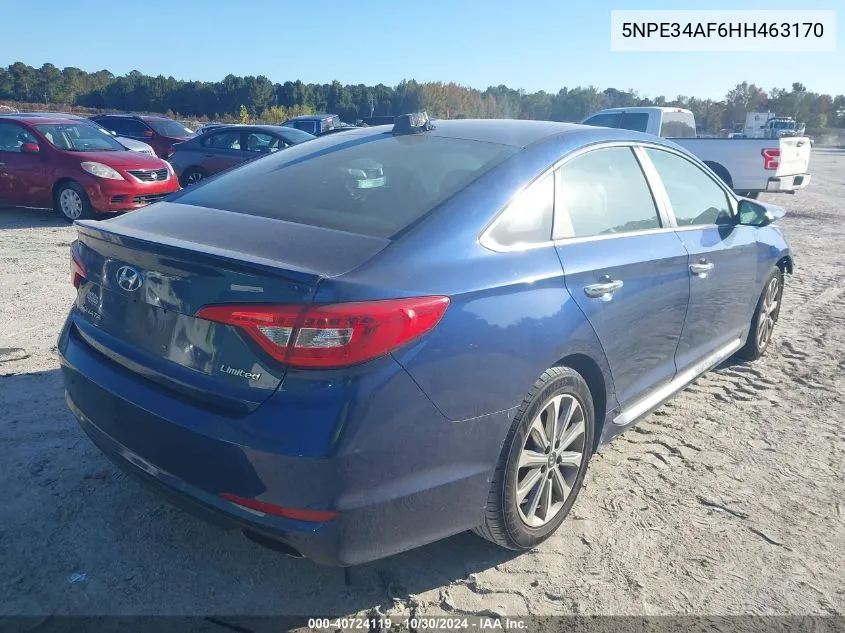 5NPE34AF6HH463170 2017 Hyundai Sonata Limited