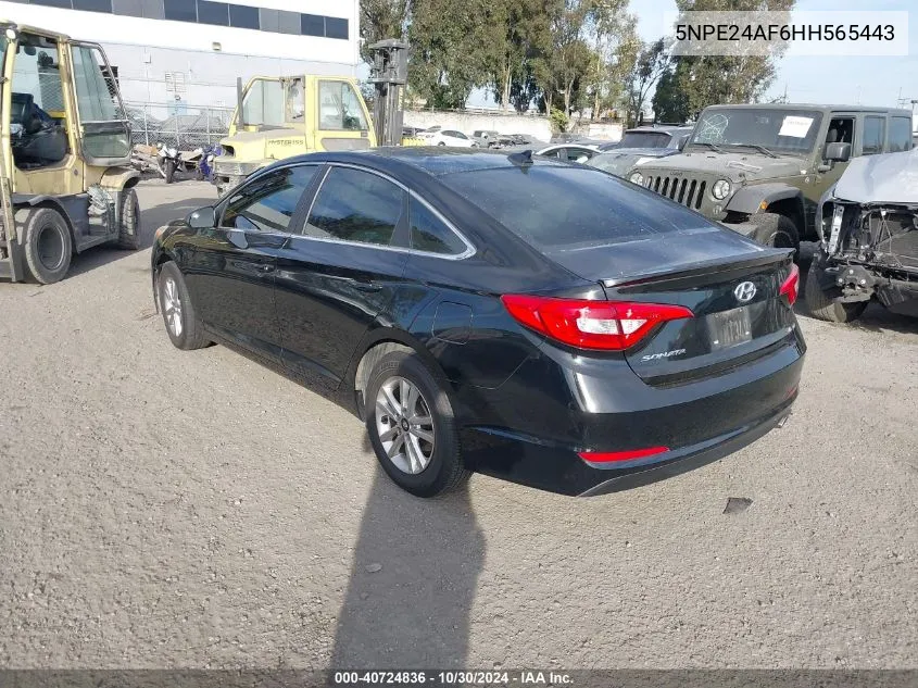 5NPE24AF6HH565443 2017 Hyundai Sonata Se