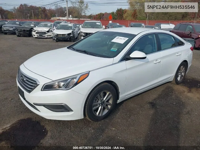 2017 Hyundai Sonata Se VIN: 5NPE24AF9HH535546 Lot: 40726751