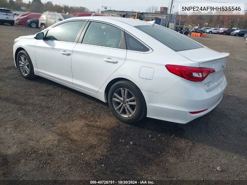 2017 Hyundai Sonata Se VIN: 5NPE24AF9HH535546 Lot: 40726751