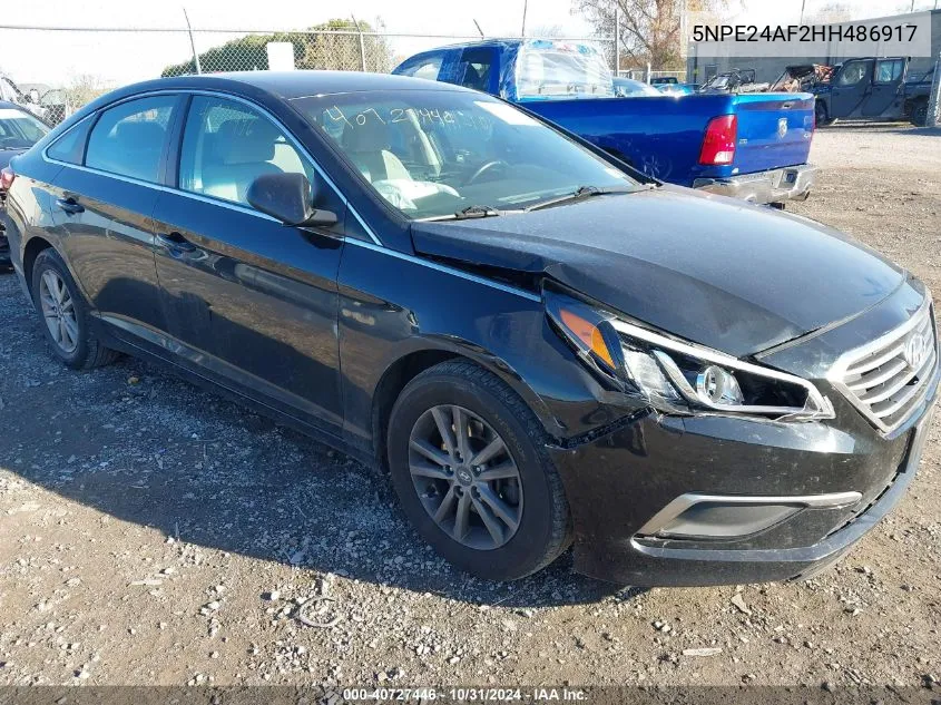 2017 Hyundai Sonata Se VIN: 5NPE24AF2HH486917 Lot: 40727446