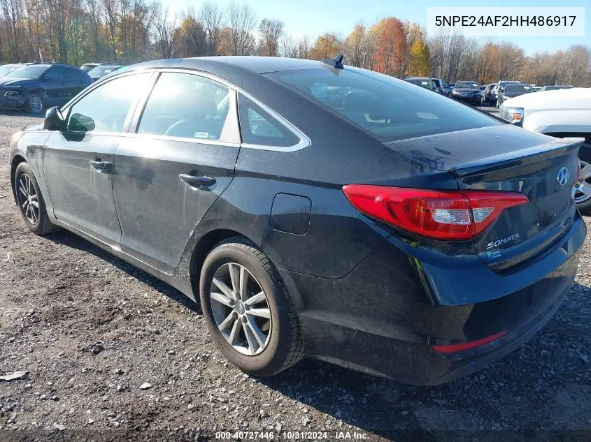 2017 Hyundai Sonata Se VIN: 5NPE24AF2HH486917 Lot: 40727446