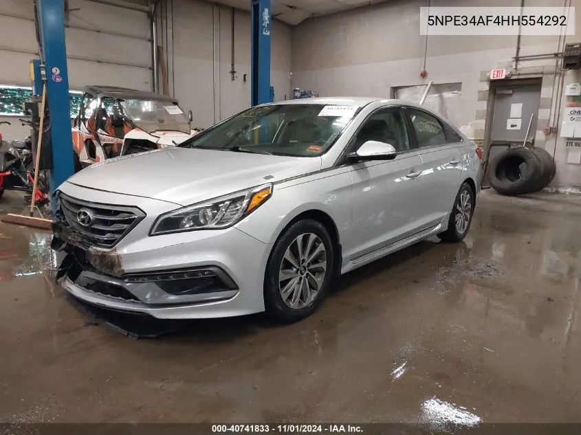 2017 Hyundai Sonata Sport VIN: 5NPE34AF4HH554292 Lot: 40741833