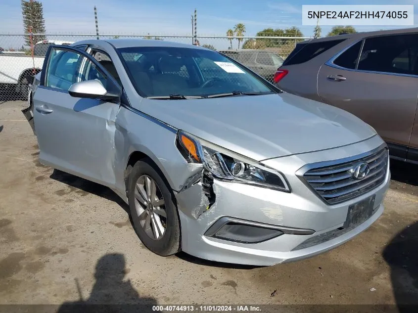 2017 Hyundai Sonata VIN: 5NPE24AF2HH474055 Lot: 40744913