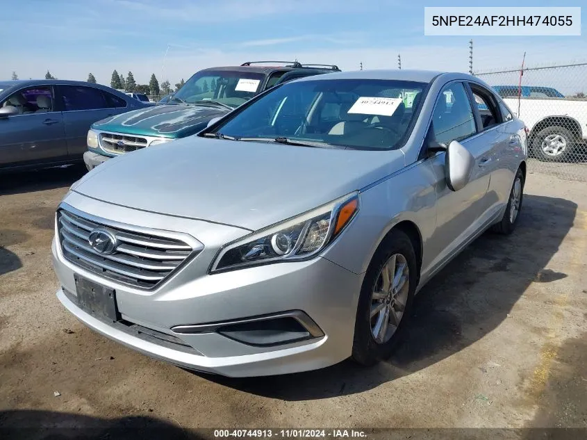 2017 Hyundai Sonata VIN: 5NPE24AF2HH474055 Lot: 40744913