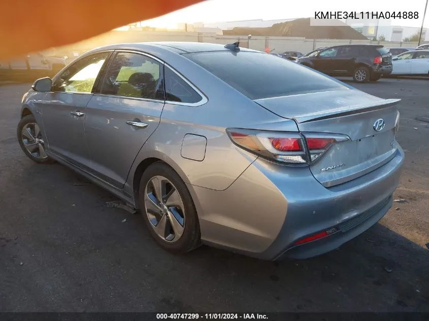 2017 Hyundai Sonata Hybrid Limited VIN: KMHE34L11HA044888 Lot: 40747299