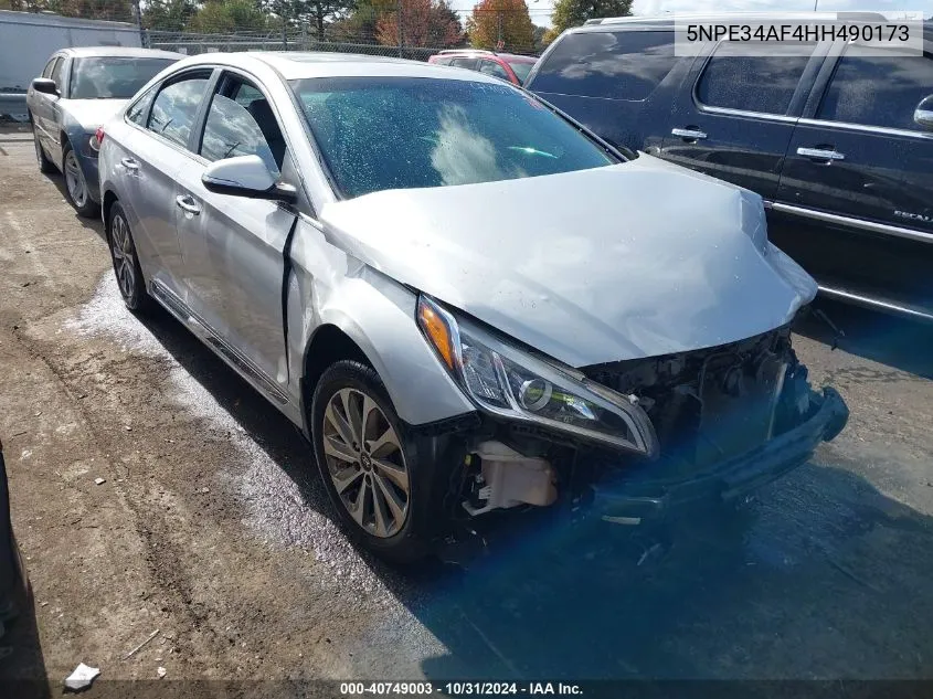 2017 Hyundai Sonata Sport VIN: 5NPE34AF4HH490173 Lot: 40749003