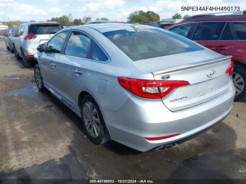 2017 Hyundai Sonata Sport VIN: 5NPE34AF4HH490173 Lot: 40749003