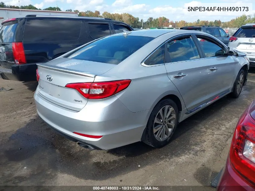 2017 Hyundai Sonata Sport VIN: 5NPE34AF4HH490173 Lot: 40749003