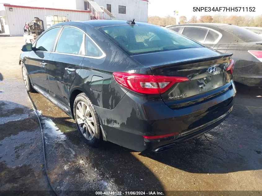 2017 Hyundai Sonata Sport VIN: 5NPE34AF7HH571152 Lot: 40749122