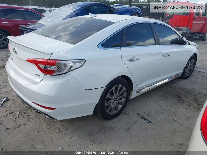 2017 Hyundai Sonata Sport VIN: 5NPE34AF0HH476528 Lot: 40749676