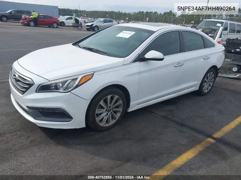 2017 Hyundai Sonata Sport VIN: 5NPE34AF7HH490264 Lot: 40752955