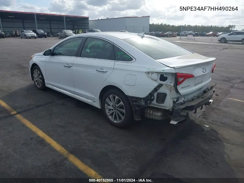 2017 Hyundai Sonata Sport VIN: 5NPE34AF7HH490264 Lot: 40752955