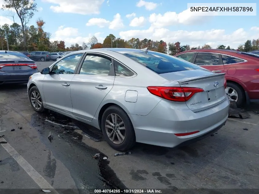 2017 Hyundai Sonata Se VIN: 5NPE24AFXHH587896 Lot: 40754285