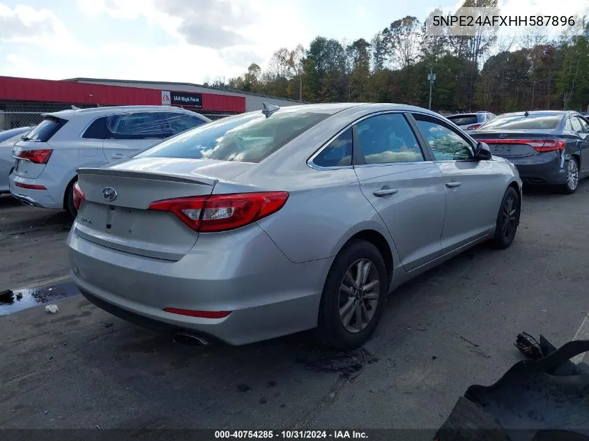 2017 Hyundai Sonata Se VIN: 5NPE24AFXHH587896 Lot: 40754285