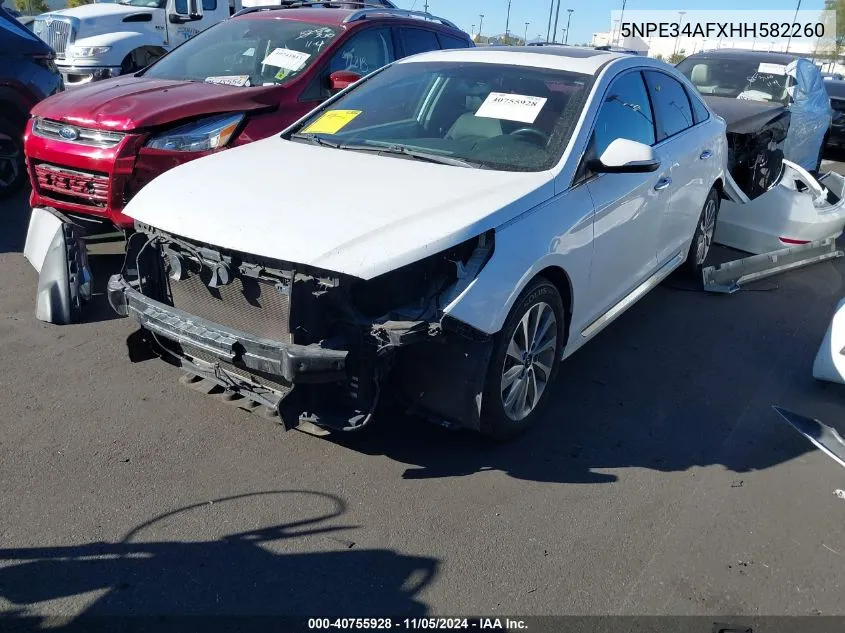 5NPE34AFXHH582260 2017 Hyundai Sonata Sport