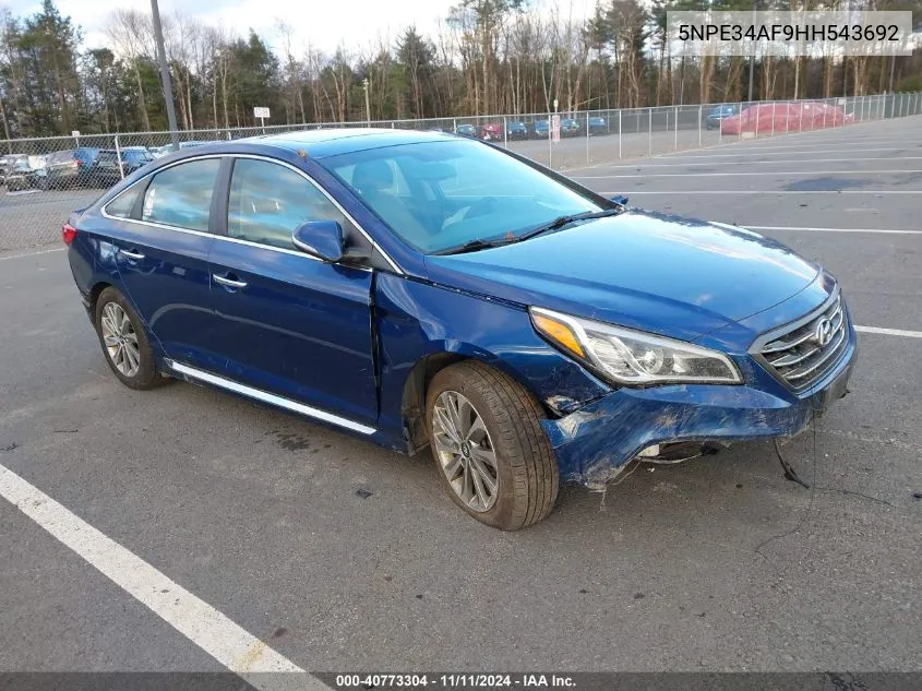 2017 Hyundai Sonata Sport VIN: 5NPE34AF9HH543692 Lot: 40773304