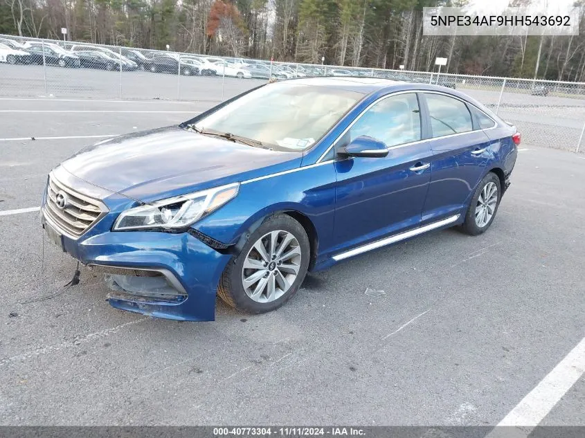 2017 Hyundai Sonata Sport VIN: 5NPE34AF9HH543692 Lot: 40773304