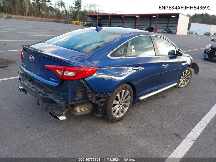 2017 Hyundai Sonata Sport VIN: 5NPE34AF9HH543692 Lot: 40773304