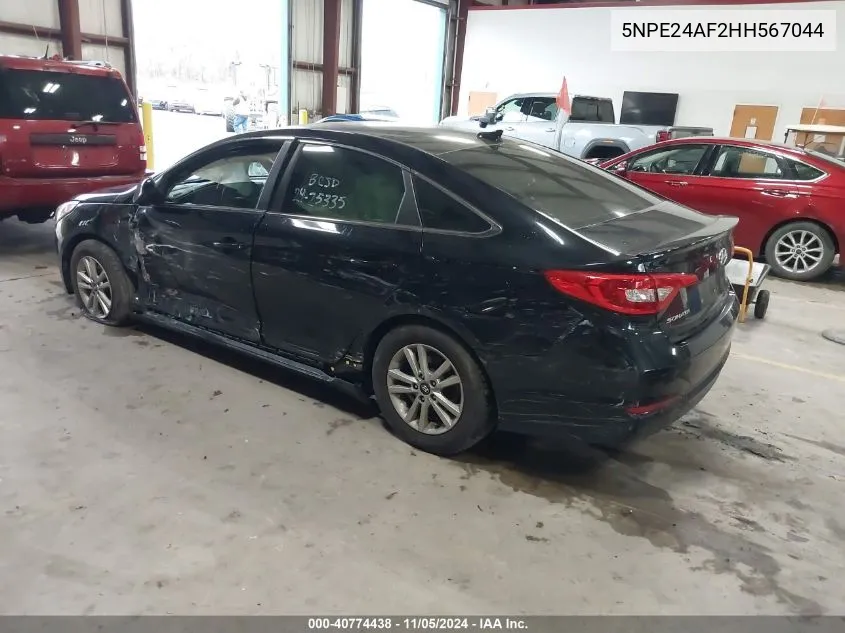 2017 Hyundai Sonata VIN: 5NPE24AF2HH567044 Lot: 40774438