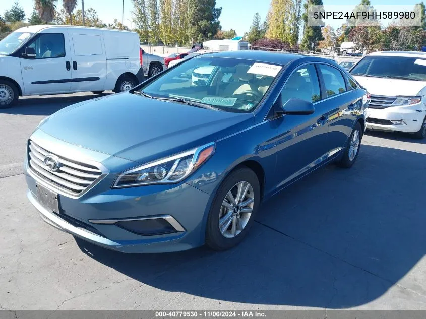 2017 Hyundai Sonata VIN: 5NPE24AF9HH589980 Lot: 40779530