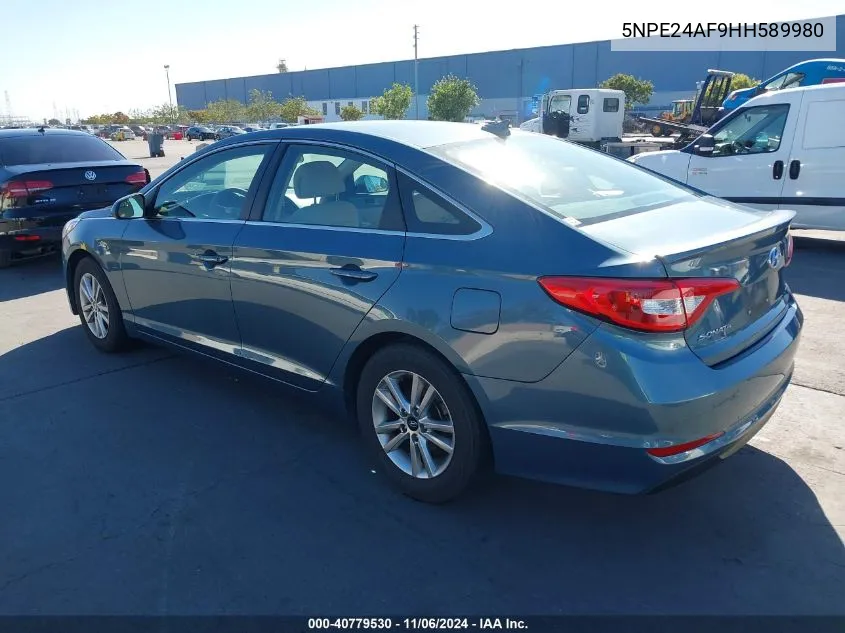 2017 Hyundai Sonata VIN: 5NPE24AF9HH589980 Lot: 40779530