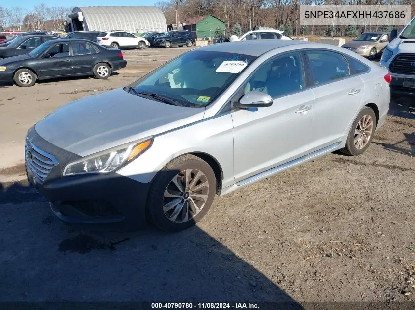 2017 Hyundai Sonata Sport VIN: 5NPE34AFXHH437686 Lot: 40790780