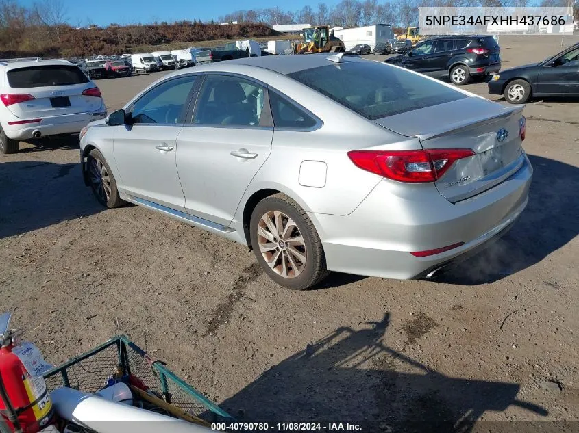 2017 Hyundai Sonata Sport VIN: 5NPE34AFXHH437686 Lot: 40790780